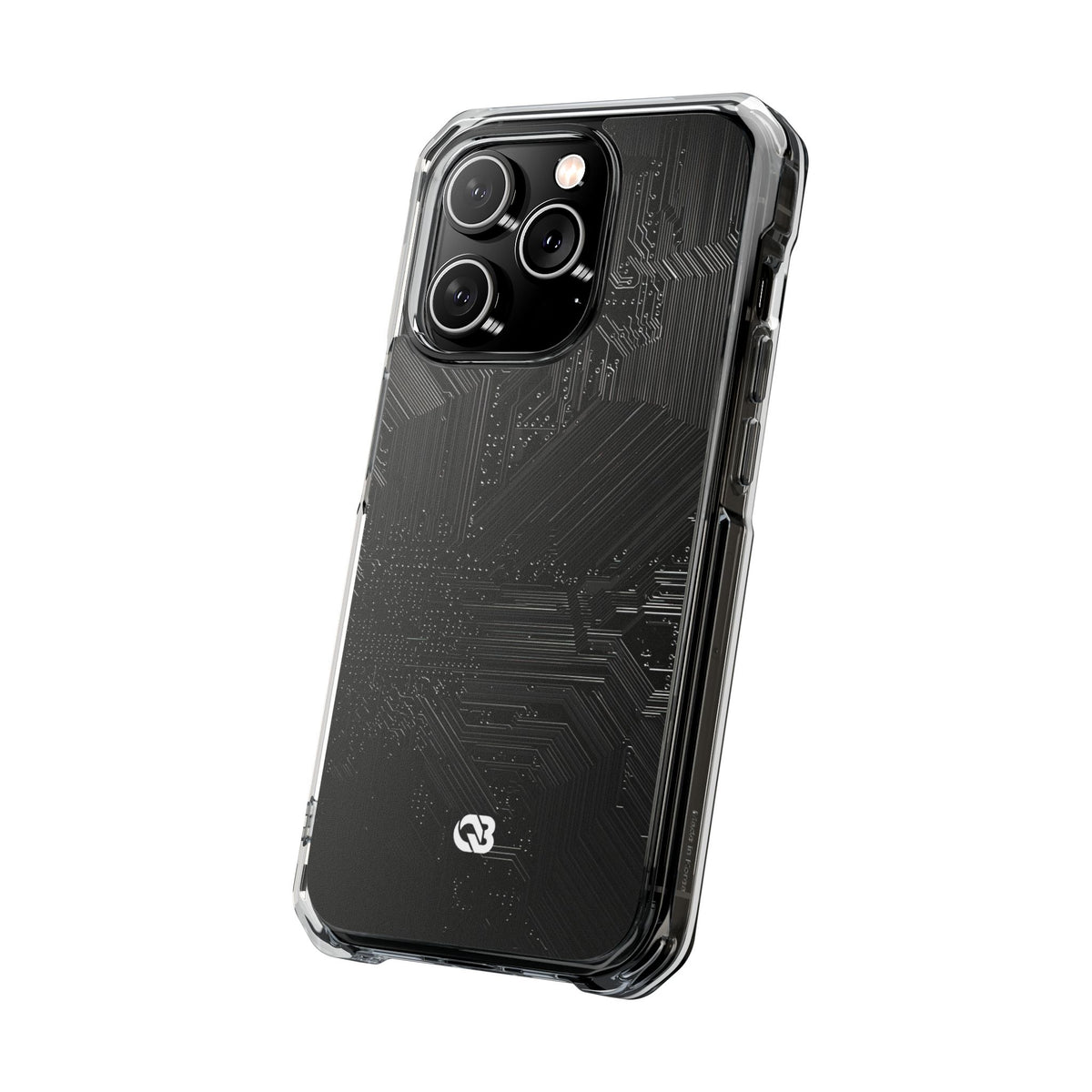 Obsidian Circuitry · Clear Impact Magnetic Phone Case for iPhone ·  Black