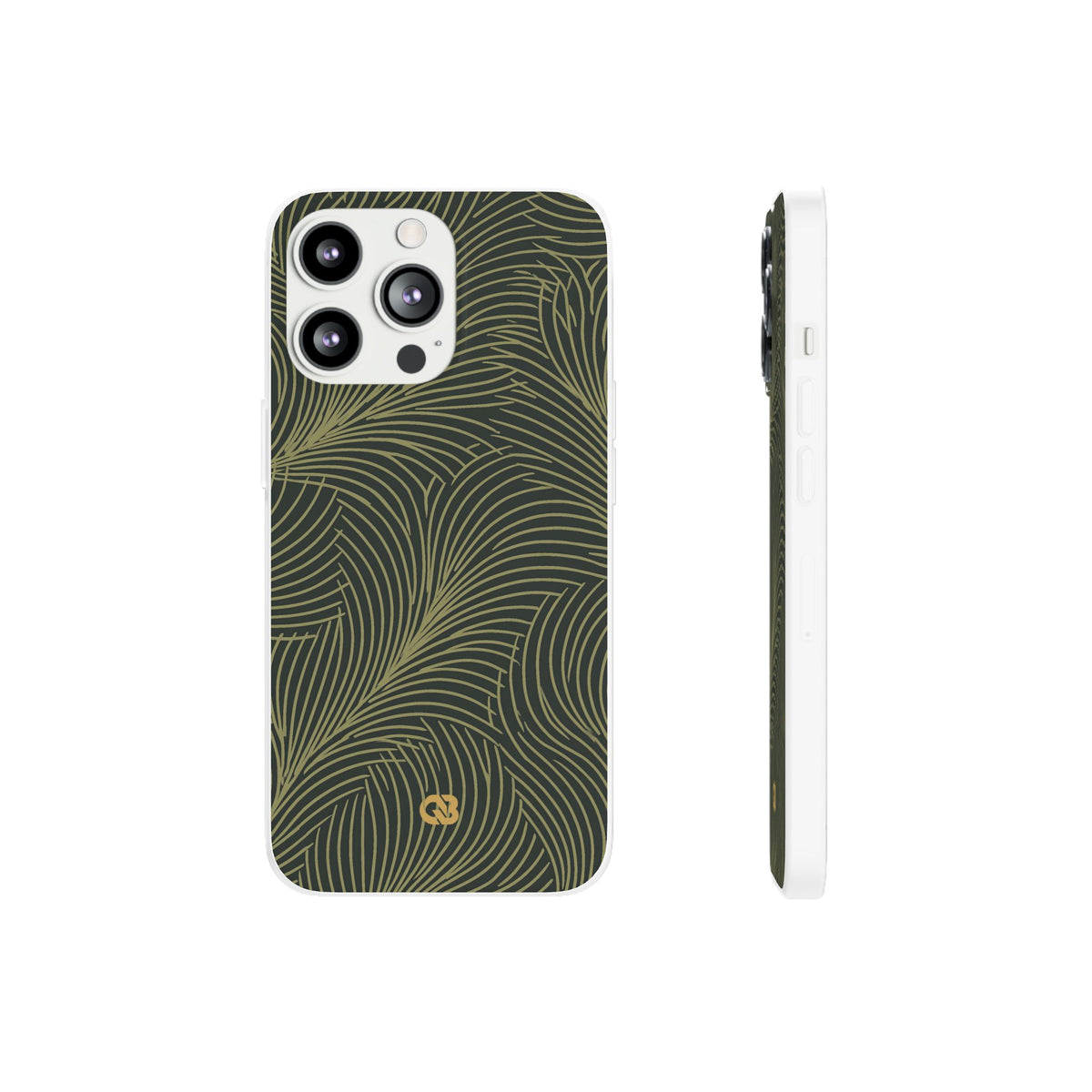 Midnight Palm Frond · Lite Phone Case for iPhone ·  Green