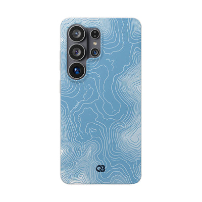 Blue Lite Phone Case for Samsung - Glacial Ridge Topo