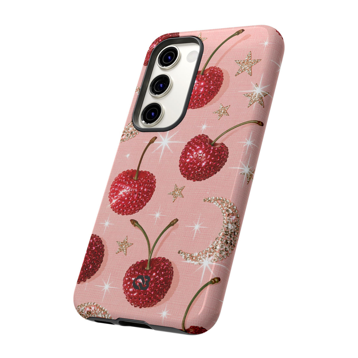 Bedazzled Ruby Cherries · Tough Phone Case for Samsung · Pink