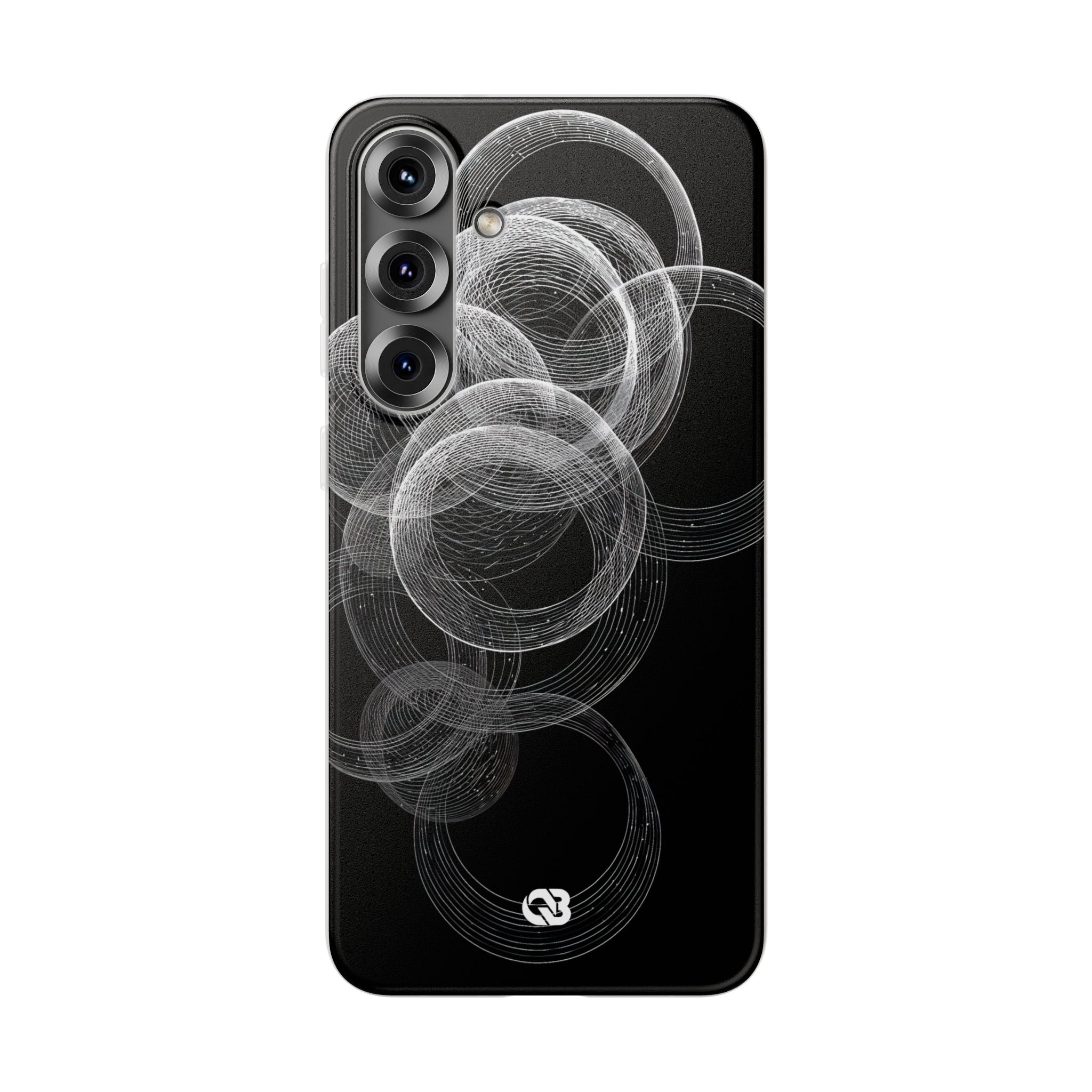 Black Lite Phone Case for Samsung - Kinetic Wireframe Orbit