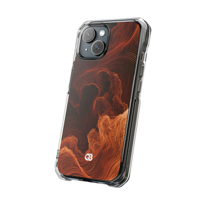 Amber Filament · Clear Impact Magnetic Phone Case for iPhone · Orange