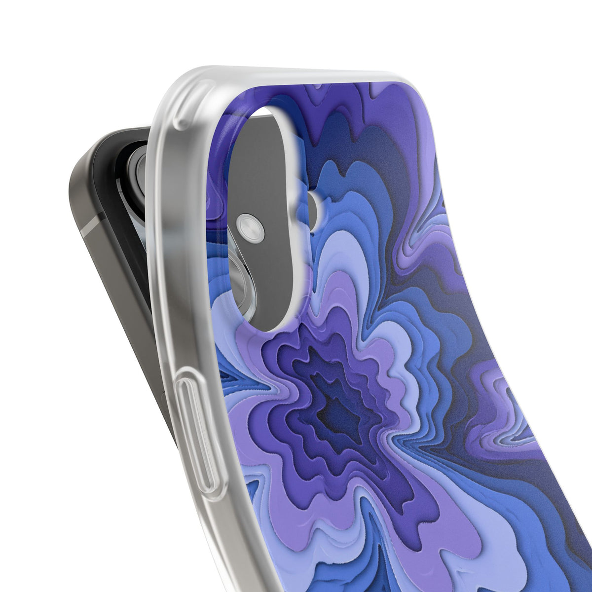 Periwinkle Strata Bloom · Lite Phone Case for iPhone ·  Purple