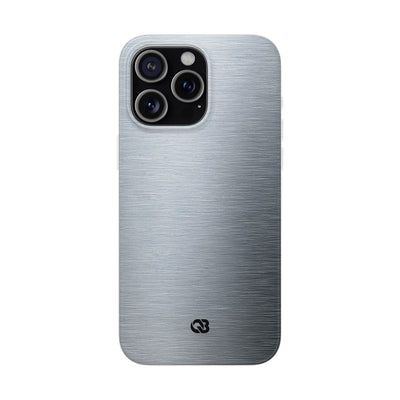 Silver Lite Phone Case for iPhone - Satin Chrome Grain