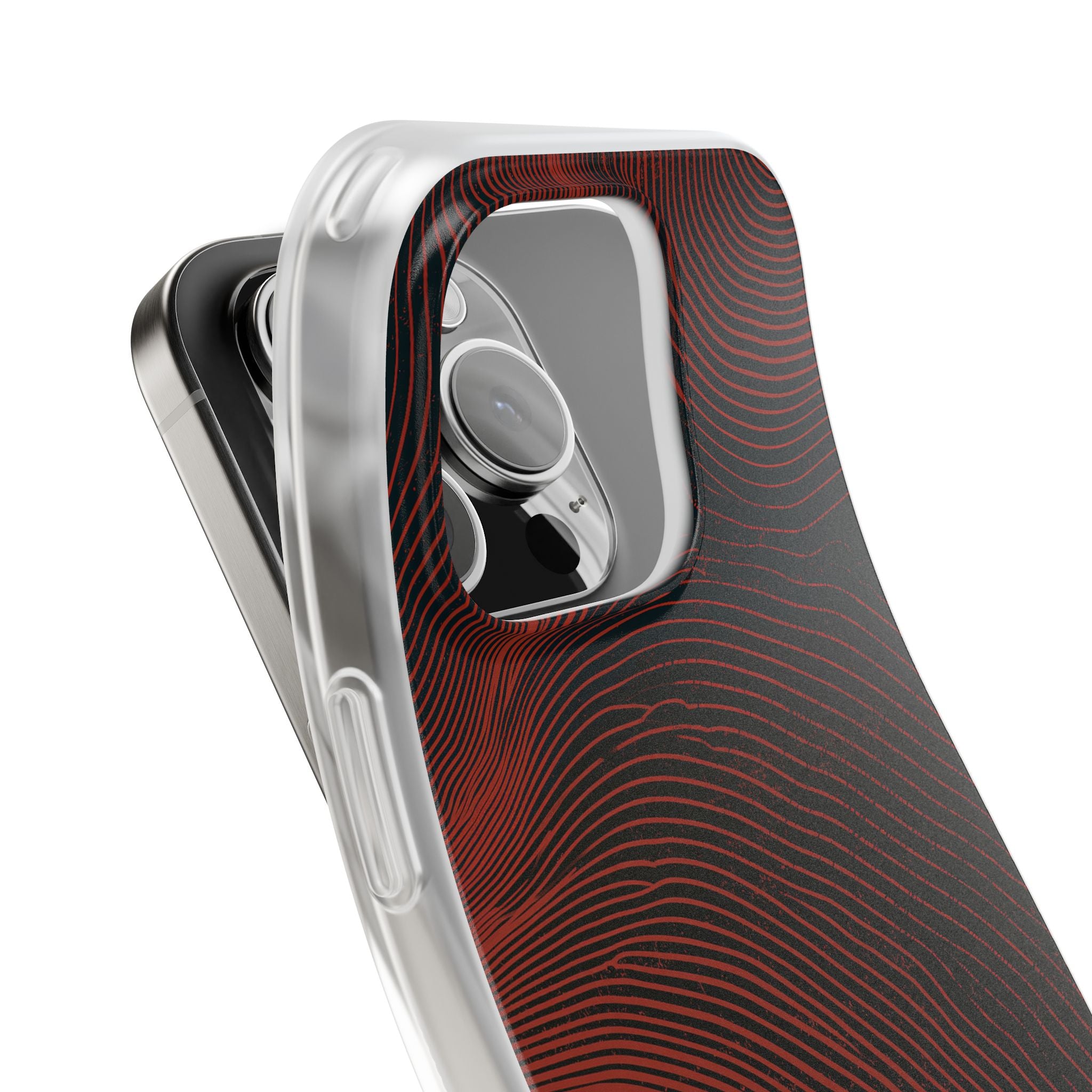 Red Lite Phone Case for iPhone - Terracotta Nerve Map
