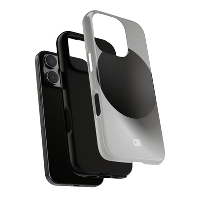 Grey Tough Phone Case for iPhone - Matte Onyx Sphere
