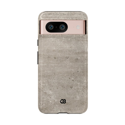 Grey Tough Phone Case for Google Pixel - Brutalist Stone Grit