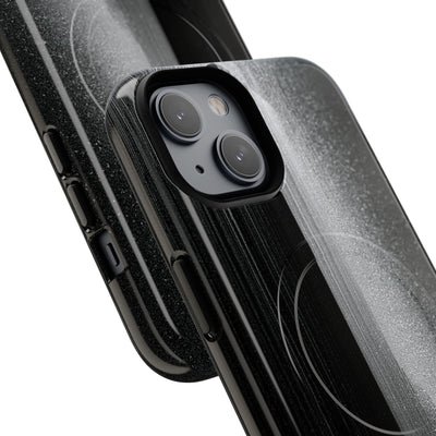 Black Tough 2.0 Magsafe Phone Case for iPhone - Brutalist Pixel Monolith
