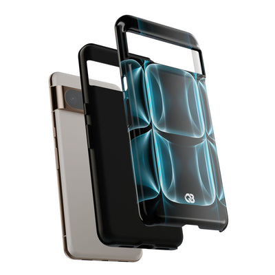 Translucent Cyber Grid · Tough Phone Case for Pixel ·  Teal
