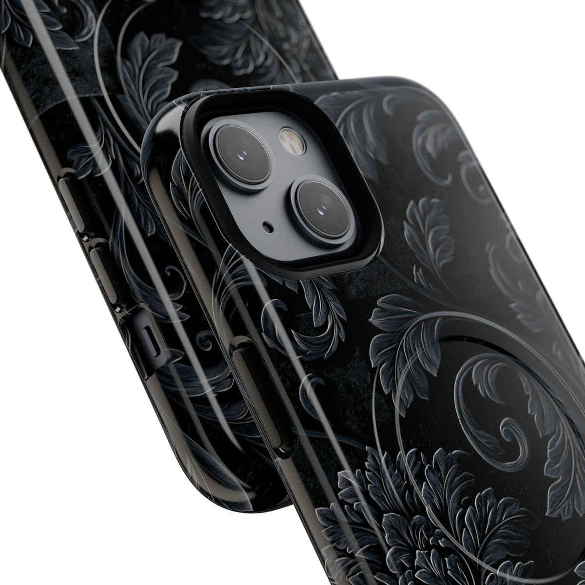 Obsidian Damask · Tough 2.0 Magnetic Phone Case for iPhone · Black