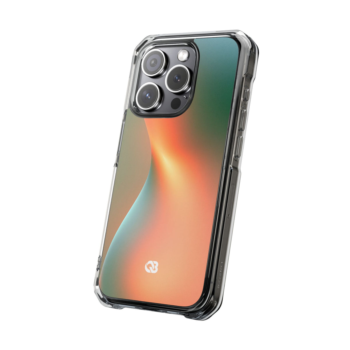 Radiant Contour · Clear Impact Magnetic Phone Case for iPhone · Orange