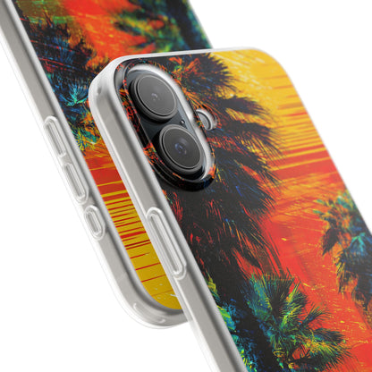 Tropical Sunburst iPhone 16 Plus Case - Soft
