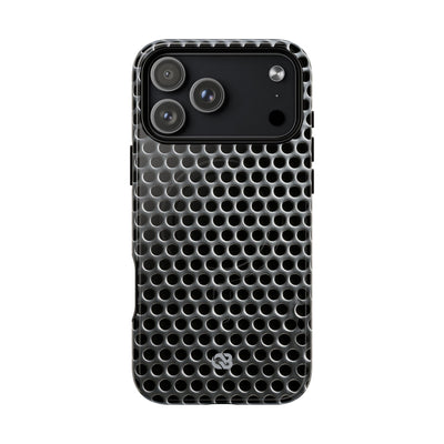 Silver Tough 2.0 Magsafe Phone Case for iPhone - Brutalist Steel Mesh