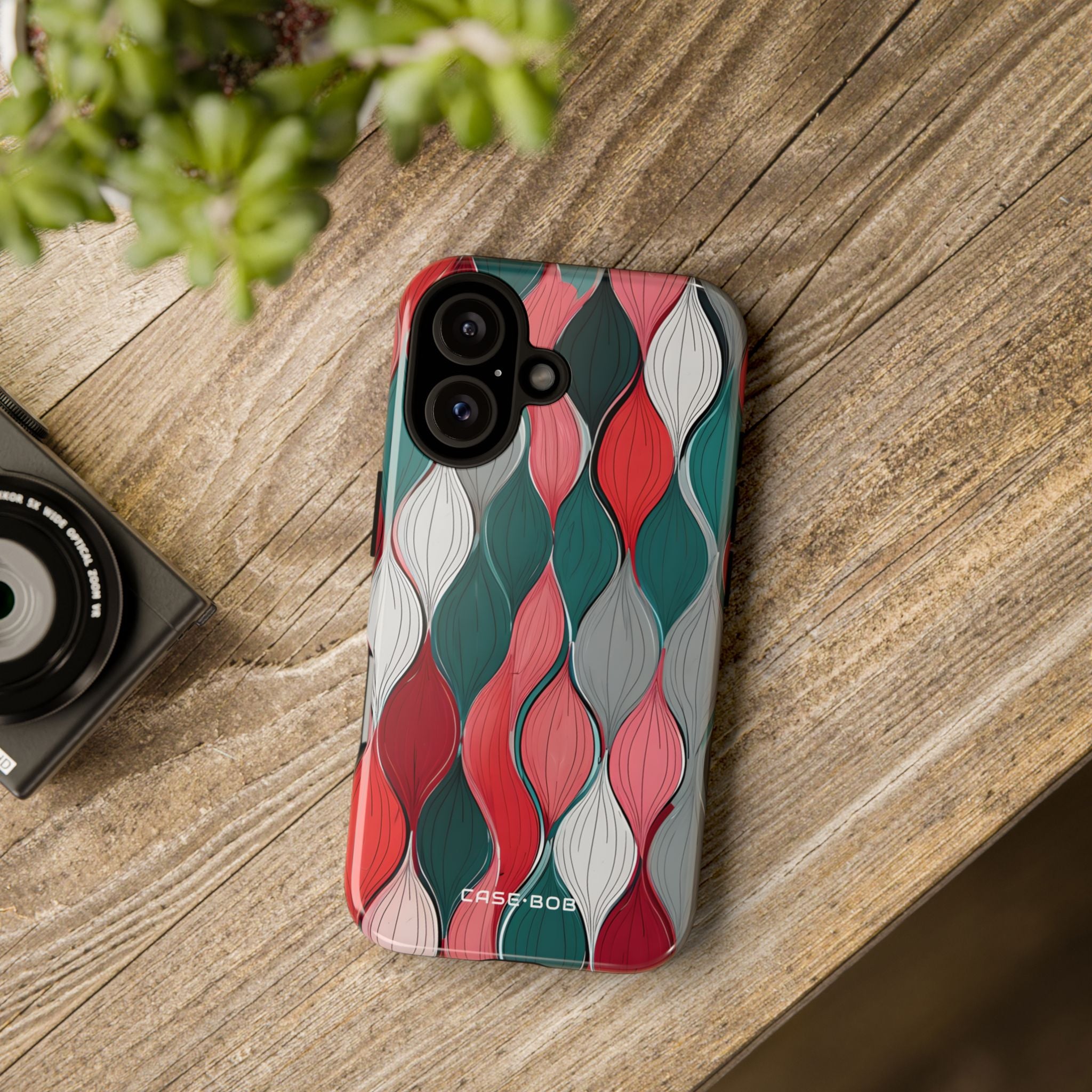 Lehden vesiputous teal iPhone 16 -kova suojakotelo