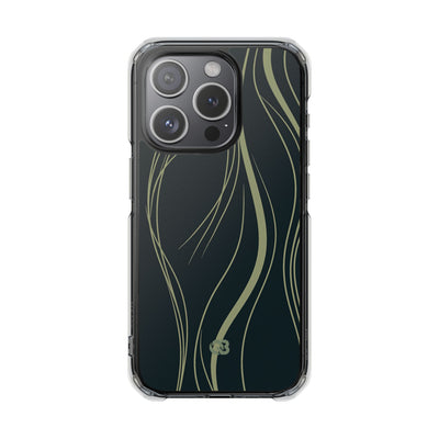 Green Impact MagSafe Phone Case for iPhone - Obsidian Sage Flow