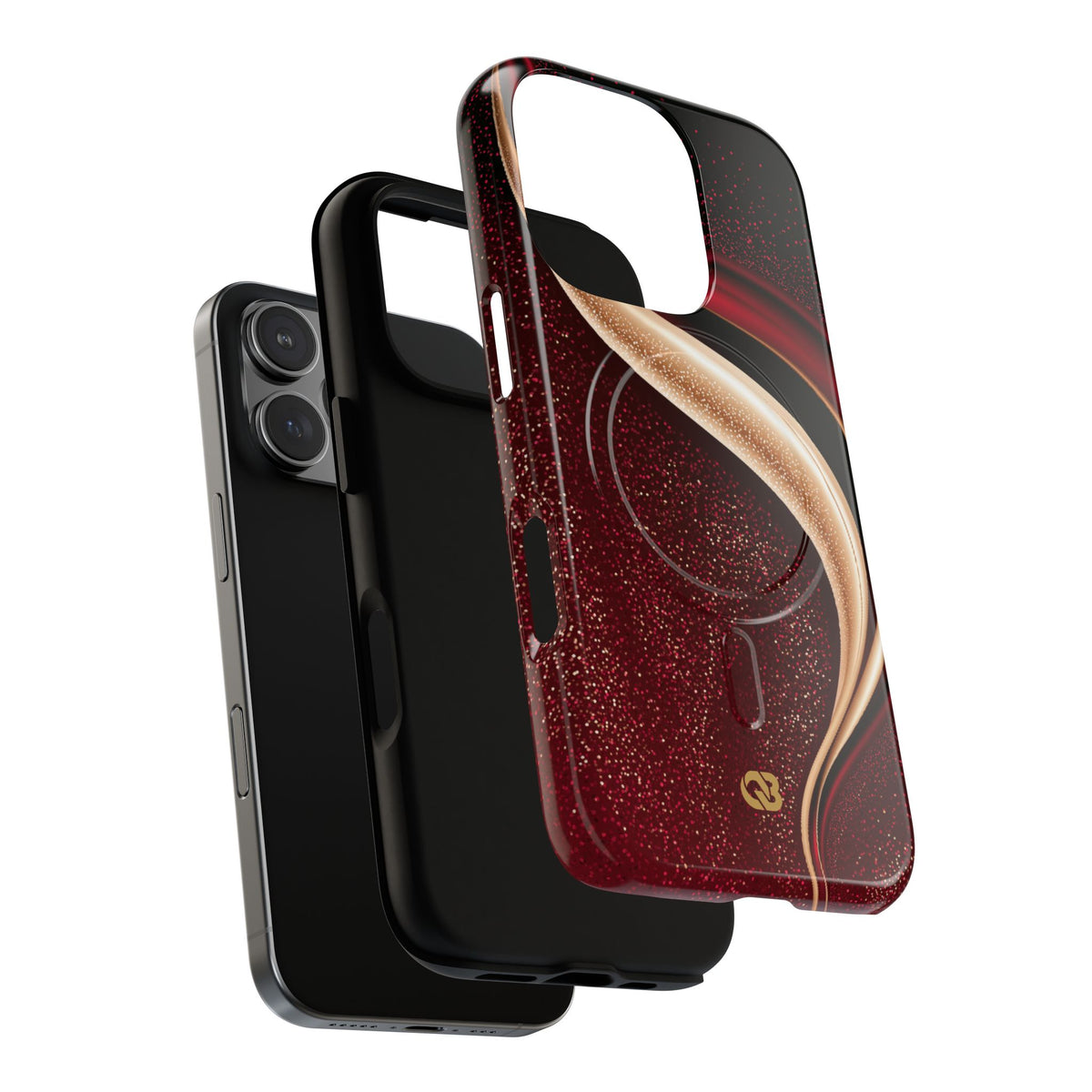 Gilded Crimson Flow · Tough 2.0 Magnetic Phone Case for iPhone · Red