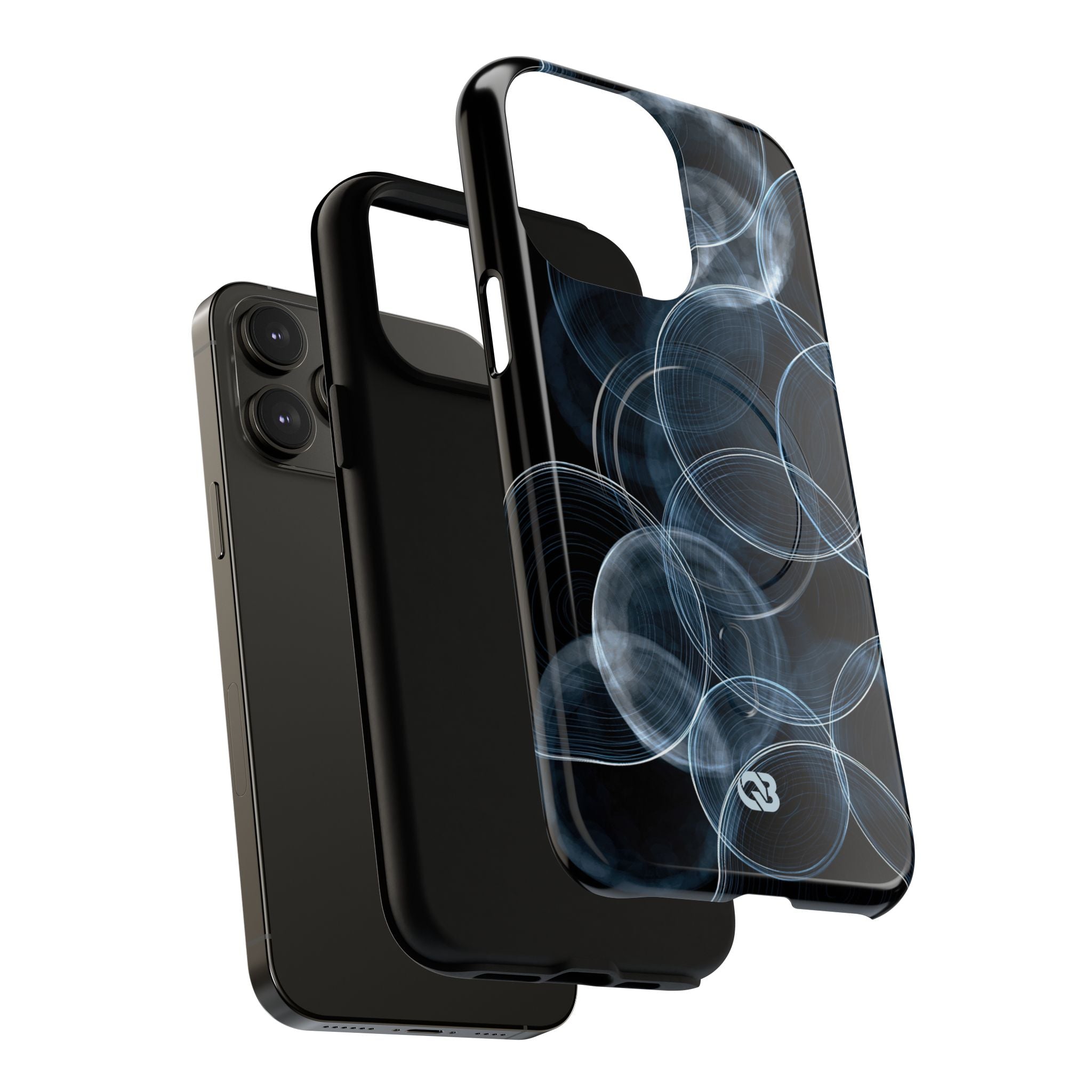 Blue Tough 2.0 Magsafe Phone Case for iPhone - Cyan Pulse Ripple