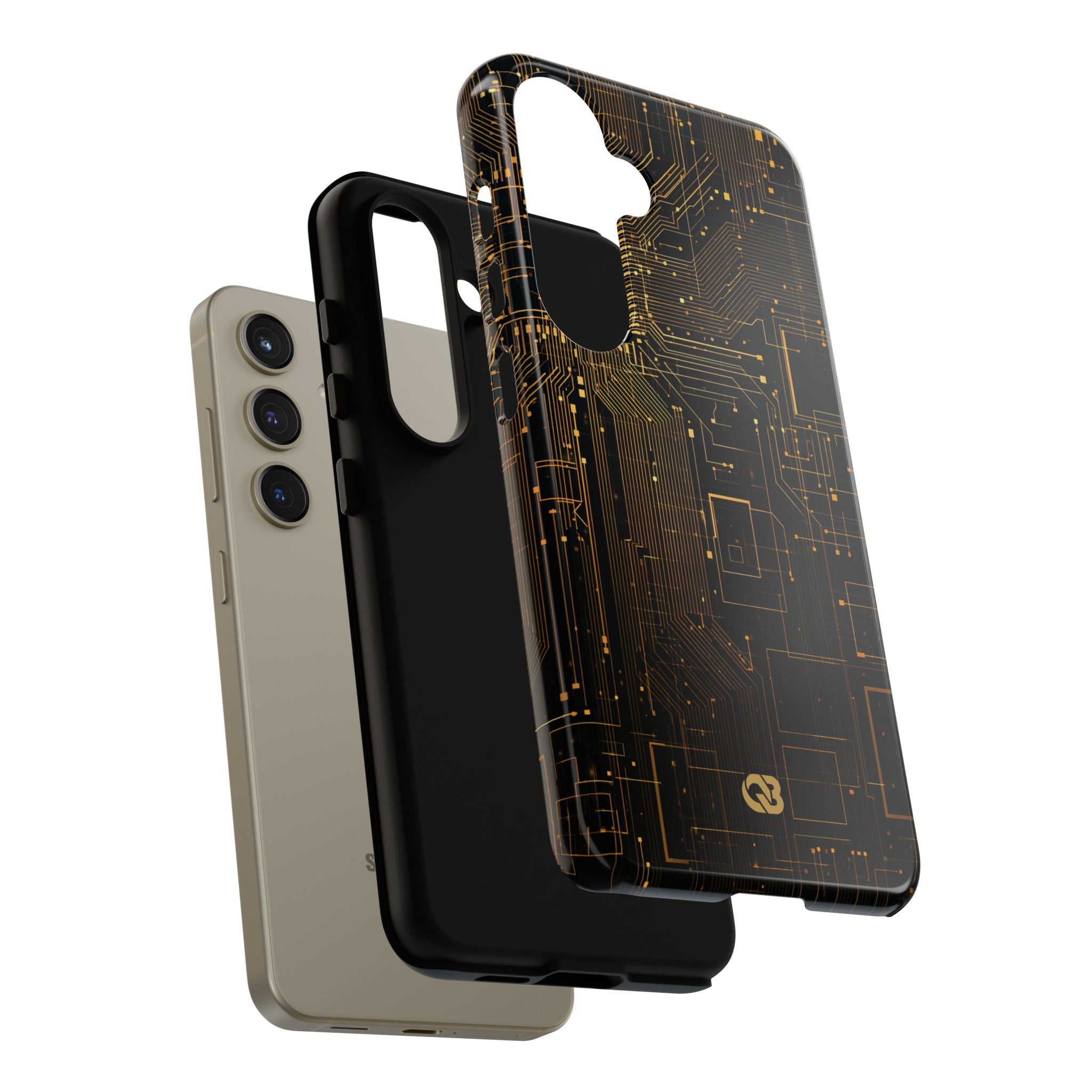 Gold Tough Phone Case for Samsung - Amber Core Mainframe