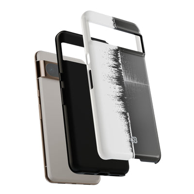 Black Tough Phone Case for Google Pixel - Static Signal Split