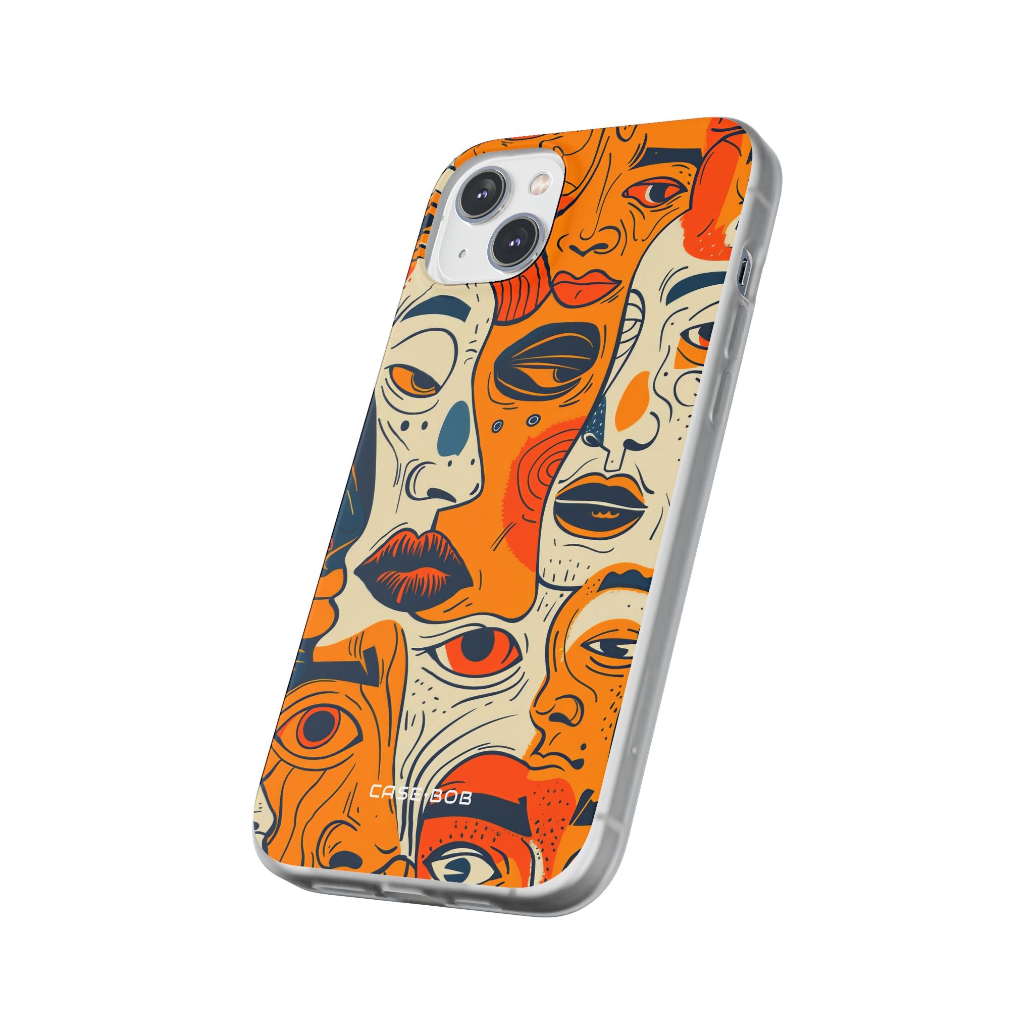 Tangled Faces Sunset iPhone 14 Plus Case - Soft