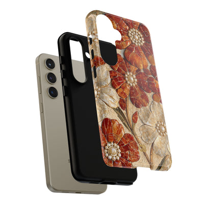 Carnelian Pearl Bloom · Tough Phone Case for Samsung · Orange