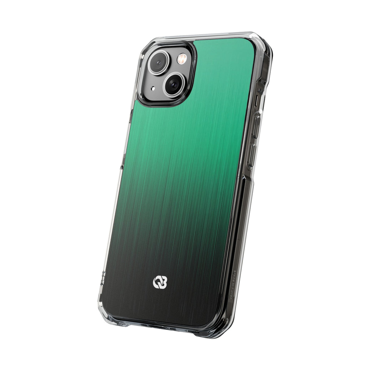 Emerald Cascade · Clear Impact Magnetic Phone Case for iPhone · Green