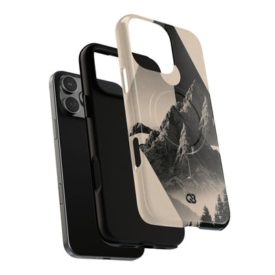 Beige Tough 2.0 Magsafe Phone Case for iPhone - Obsidian Summit Parchment