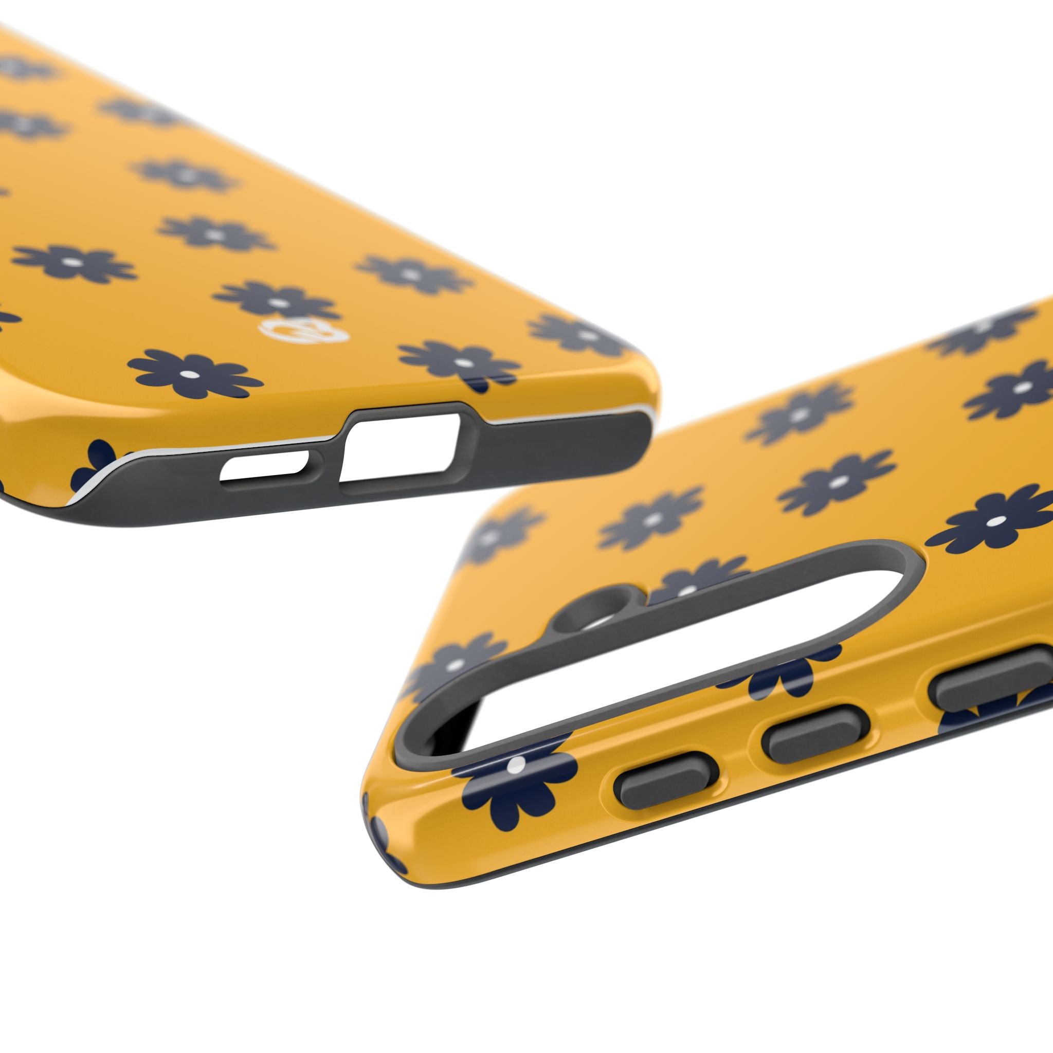 Navy Daisy Mustard · Tough Handyhülle für Samsung