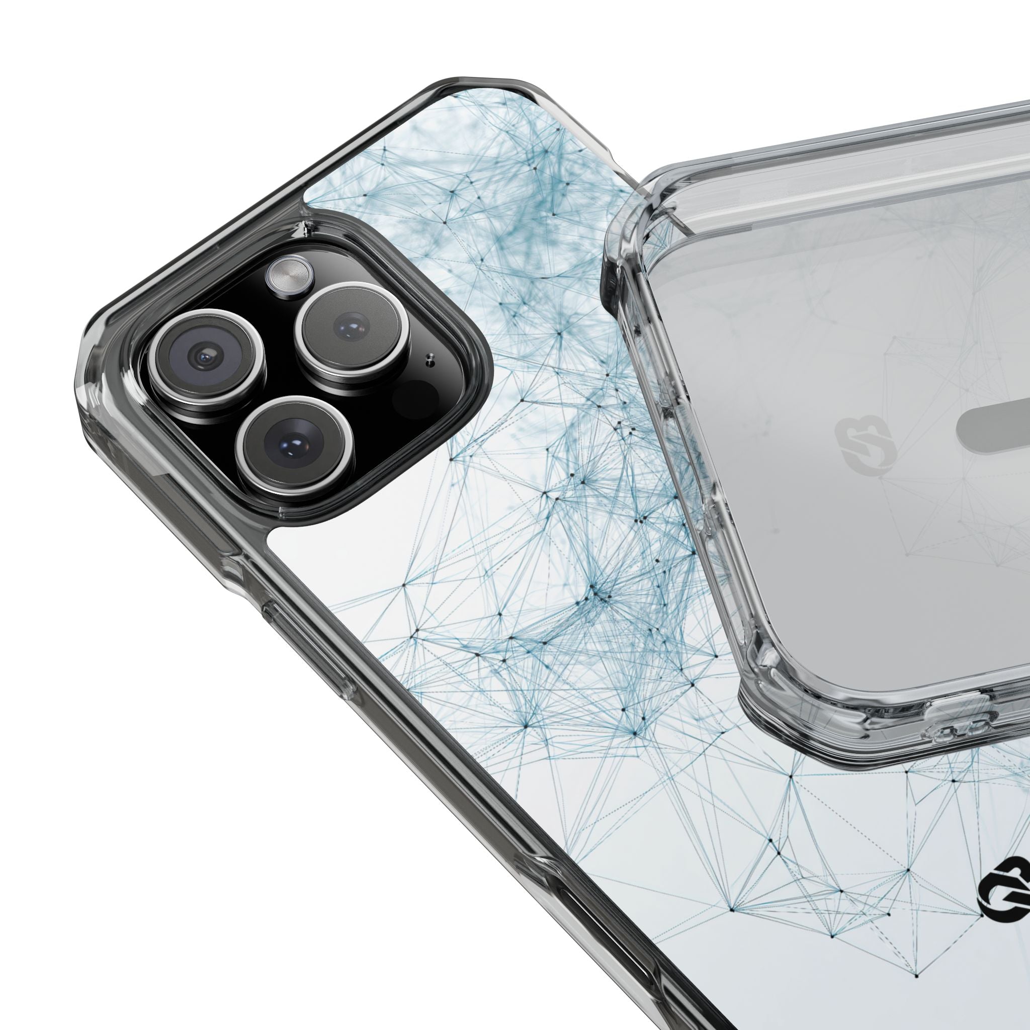 Blue Impact MagSafe Phone Case for iPhone - Glacial Neural Web