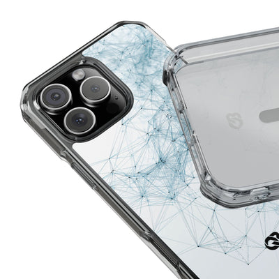 Blue Impact MagSafe Phone Case for iPhone - Glacial Neural Web