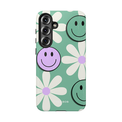 Smiley Daisy Glow Samsung S25 Plus Cover - Tough