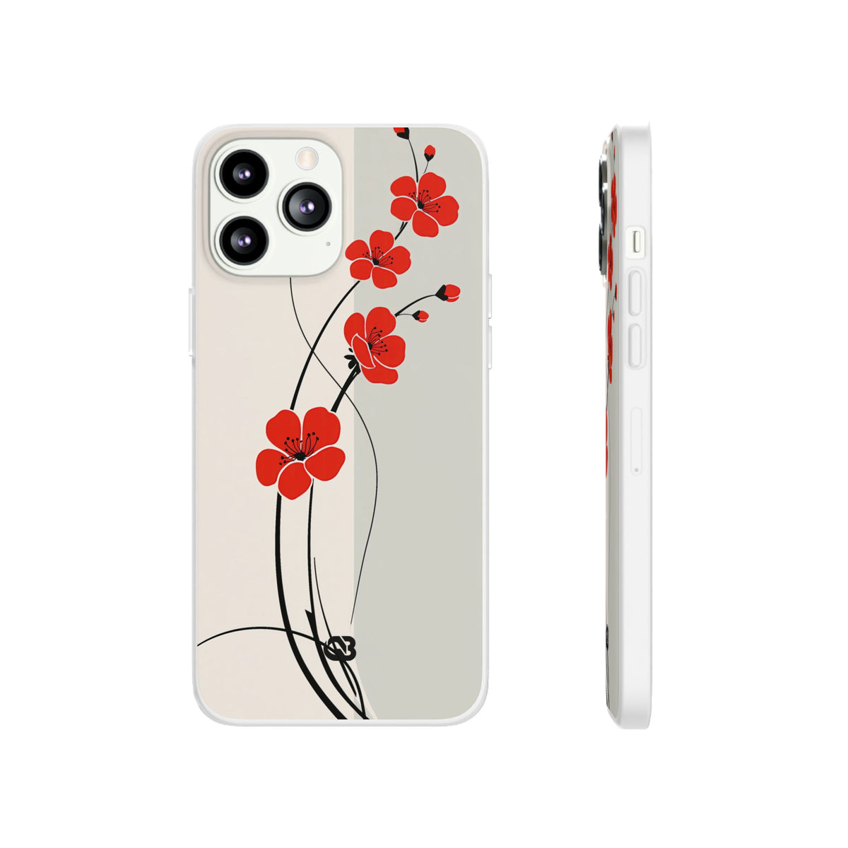 Scarlet Bloom Minimal · Lite Phone Case for iPhone ·  Red