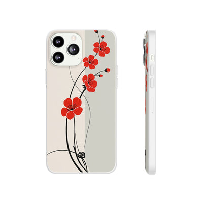 Scarlet Bloom Minimal · Lite Phone Case for iPhone ·  Red