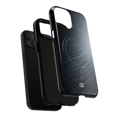 Grey Tough 2.0 Magsafe Phone Case for iPhone - Charcoal Brushed Steel