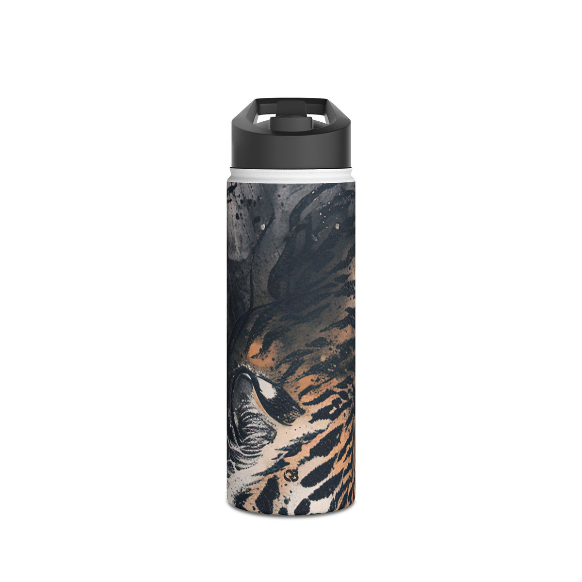 Fierce Ink Tiger · Insulated Water Bottle · Beige