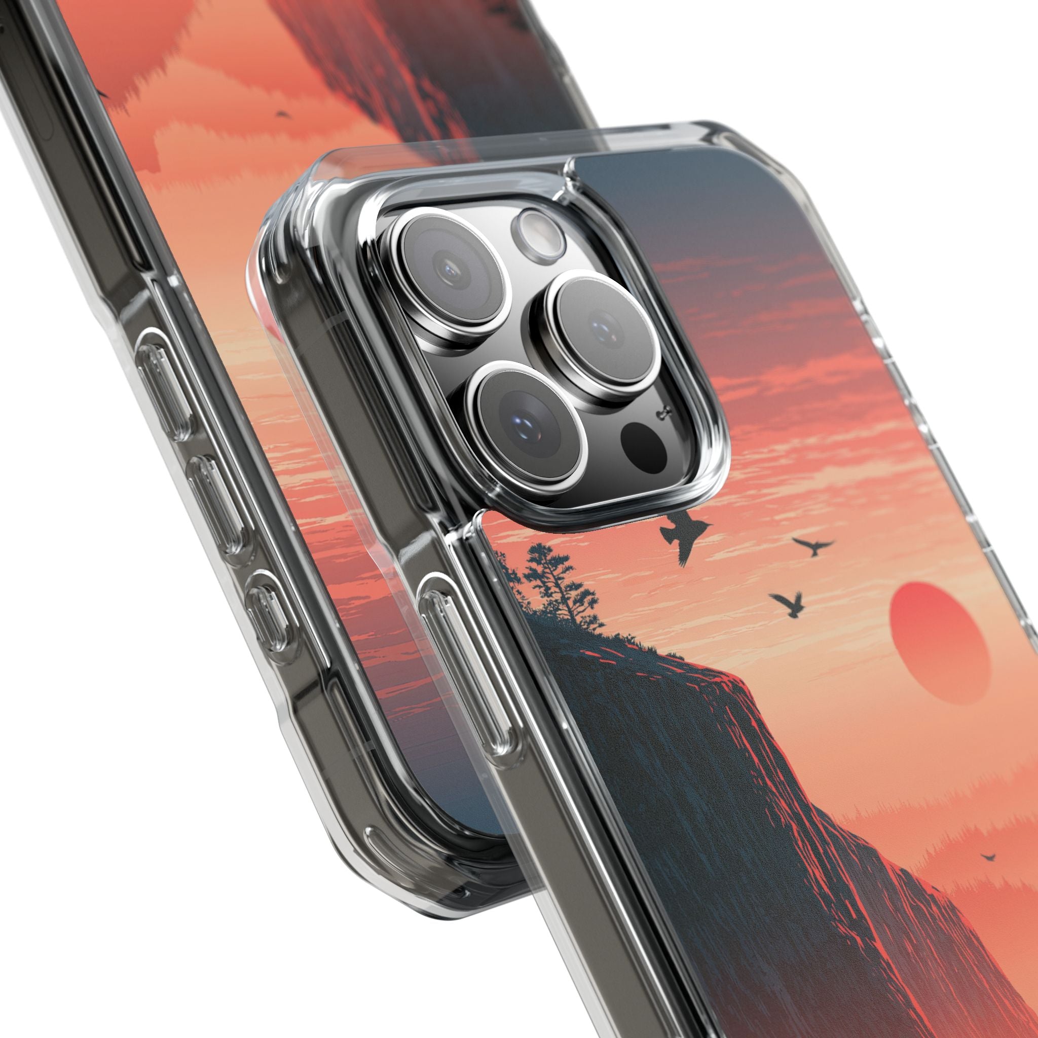 Orange Impact MagSafe Phone Case for iPhone - Crimson Ridge Flight