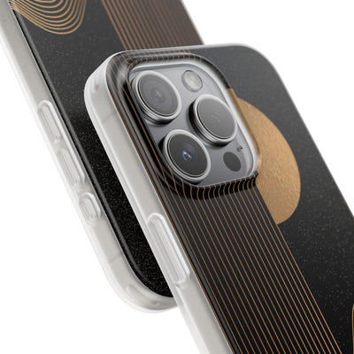 Gold Lite Phone Case for iPhone - Gilded Obsidian Dunes