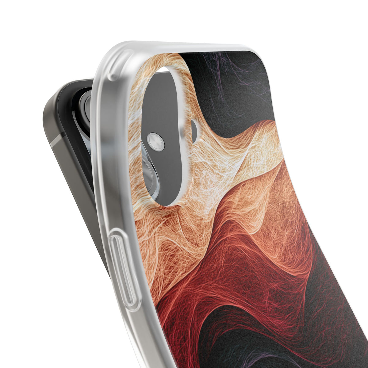 Ember Wave Dispersion · Lite Phone Case for iPhone ·  Red