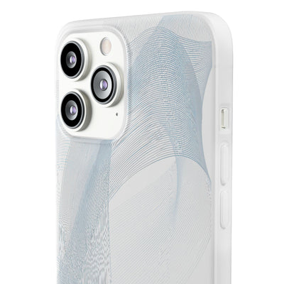 Glacial Contour Waves · Lite Phone Case for iPhone ·  White