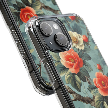 Coral Camellia Bloom iPhone 15 Case - Impact