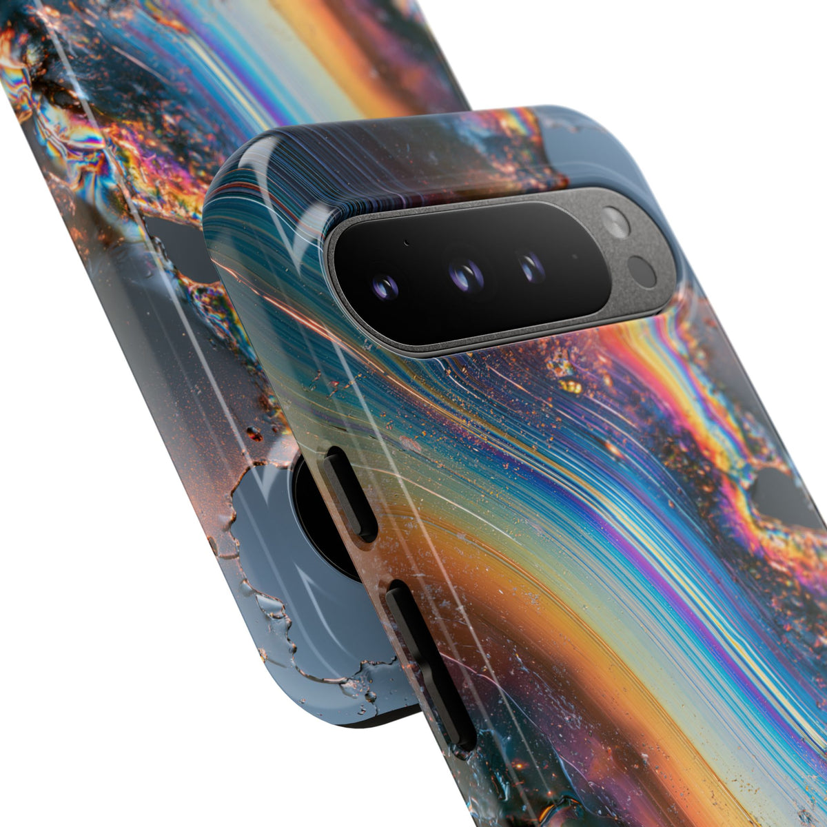 Prismatic Aura Flow · Tough Phone Case for Pixel ·  Blue