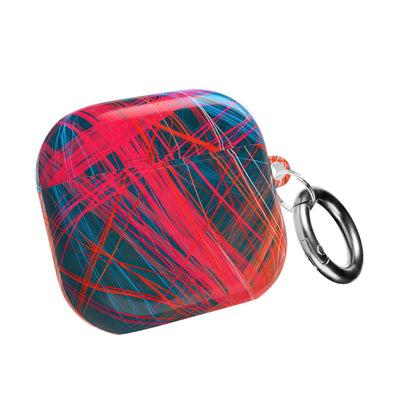 Neon Fiber Stream · Hard Case for AirPods & AirPods Pro · Red