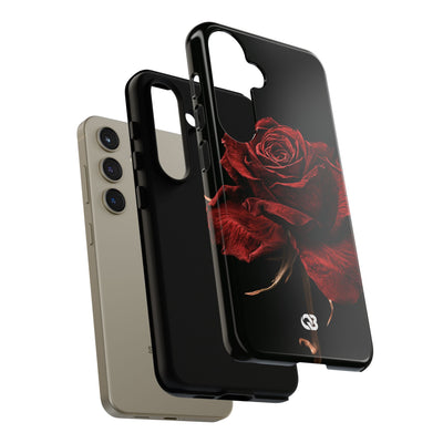 Crimson Noir Rose · Tough Phone Case for Samsung · Black