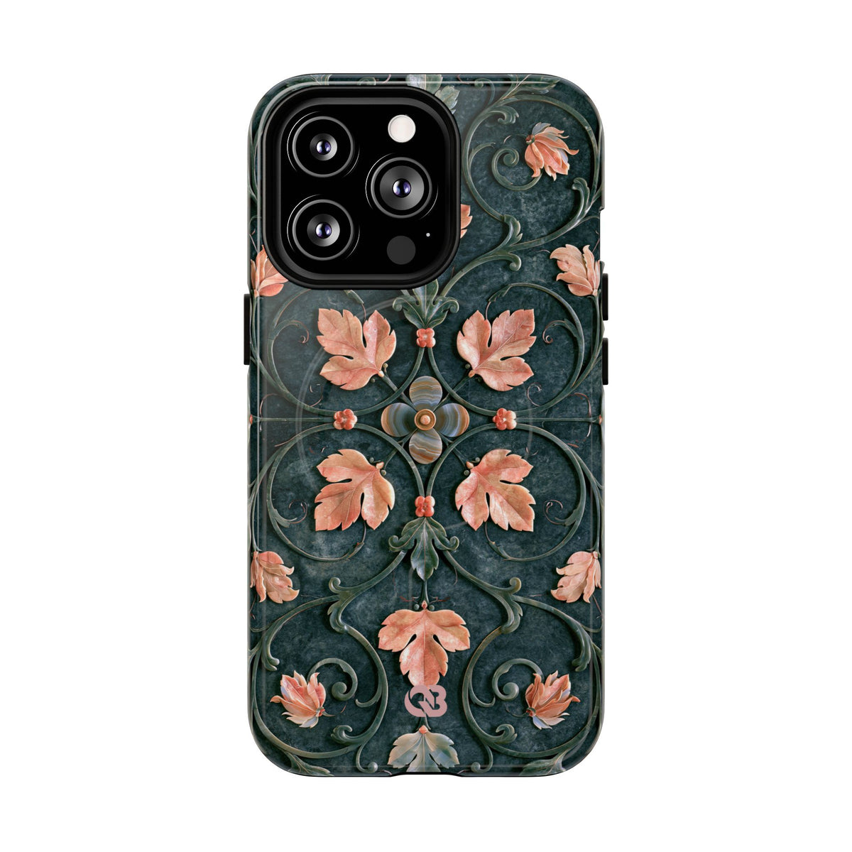 Florentine Rose Arabesque · Tough 2.0 Magnetic Phone Case for iPhone · Green