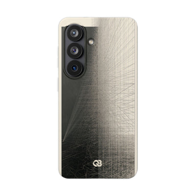 Beige Lite Phone Case for Samsung - Brutalist Graphite Grid