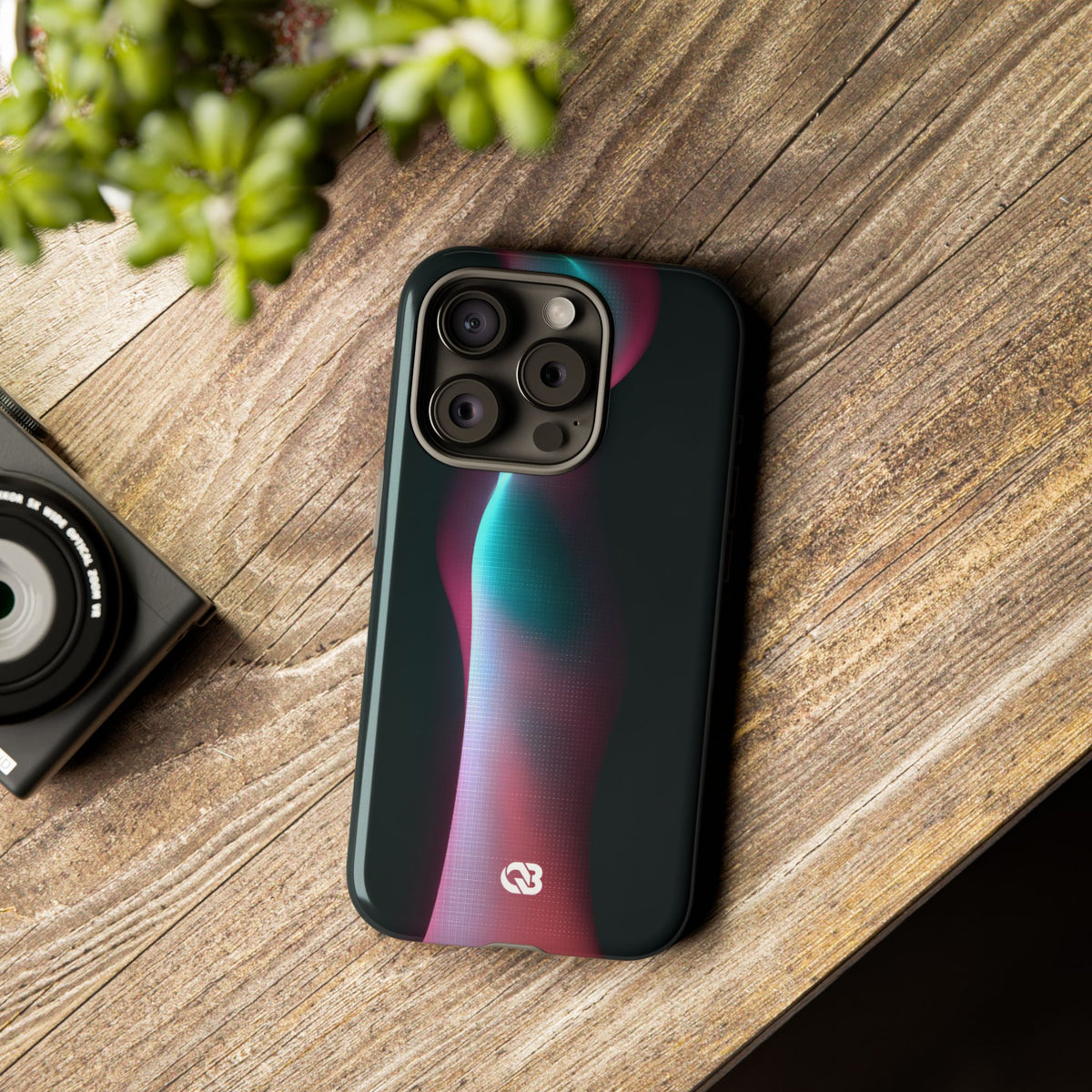 Neon Pixel Flow · Tough Phone Case for iPhone · Black