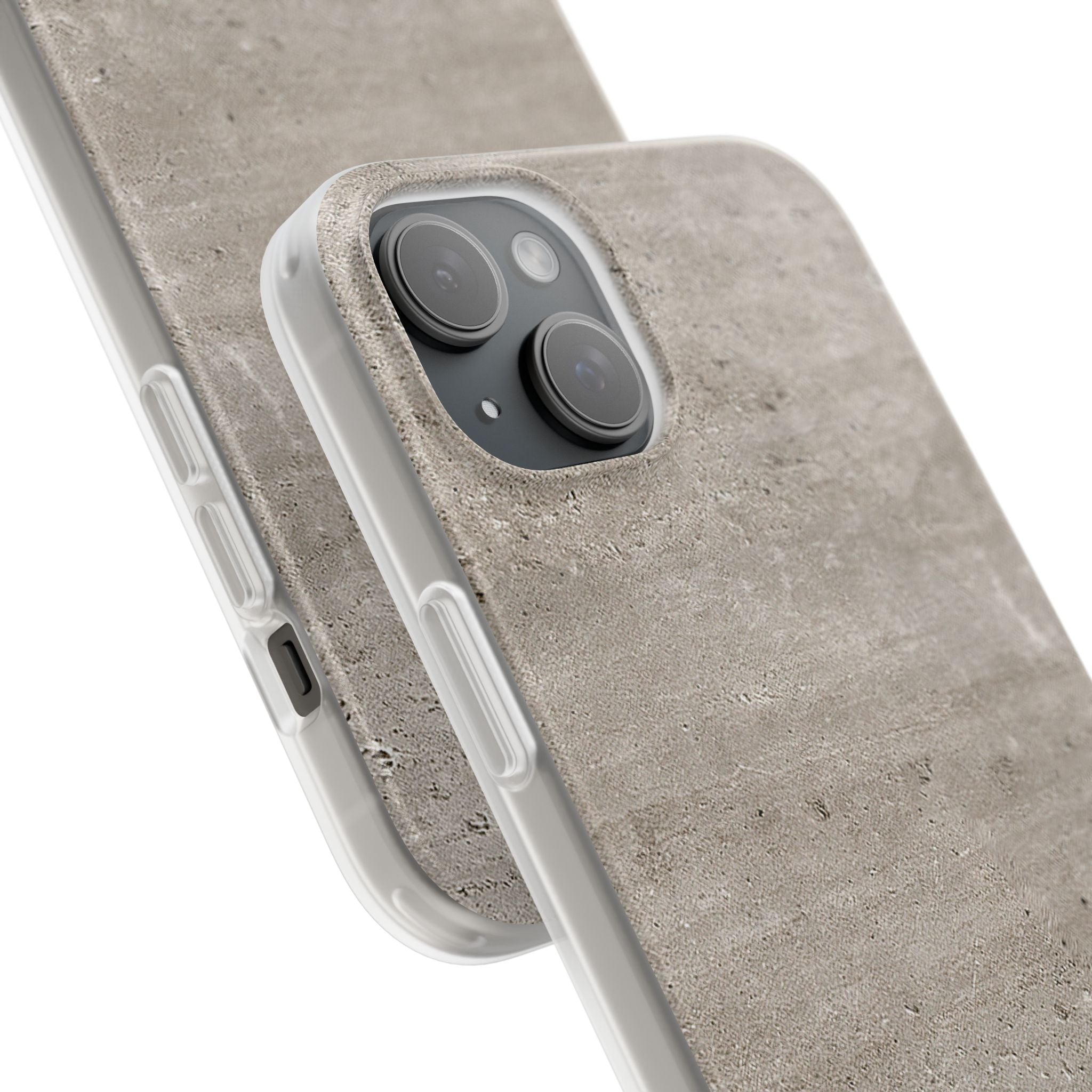 Grey Lite Phone Case for iPhone - Brutalist Stone Grit