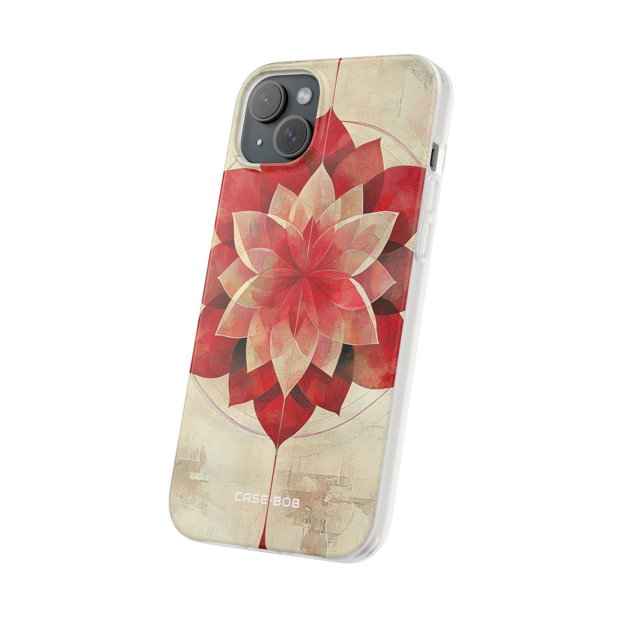 Crimson Bloom iPhone 15 Plus Case - Soft