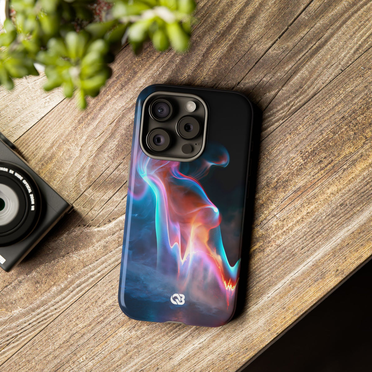Neon Waveform · Tough Phone Case for iPhone · Black