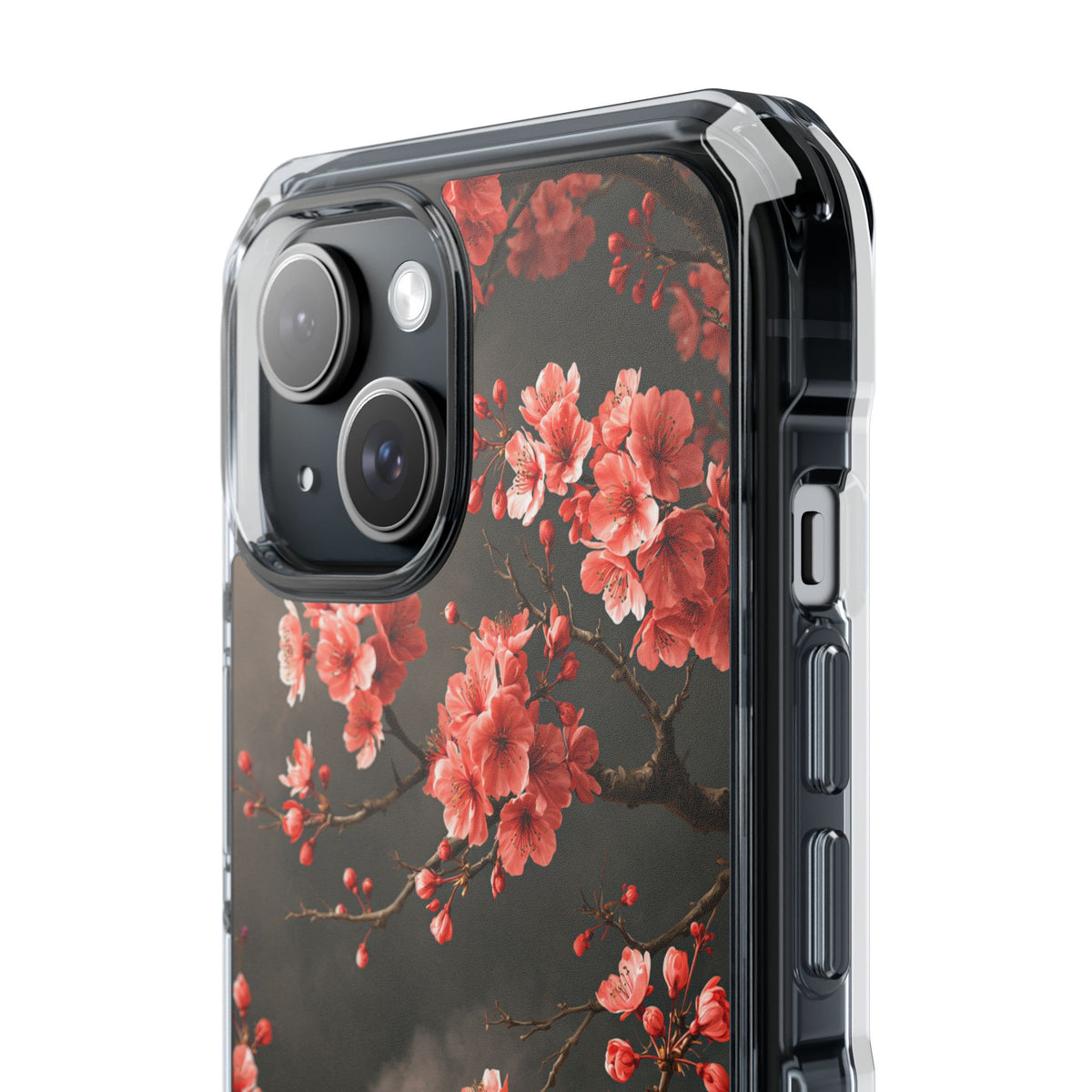 Dark Sakura Nocturne · Clear Impact Magnetic Phone Case for iPhone ·  Black